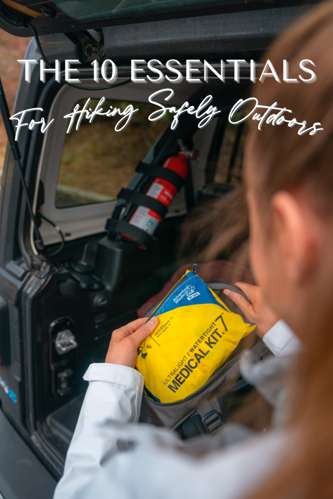 pinterest cover for 10 essentials for hiking